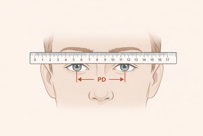 Pupillary Distance measurement illustration