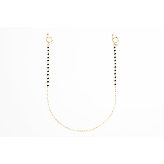 Classic Gold Chain with Black Gems from Vint & York
